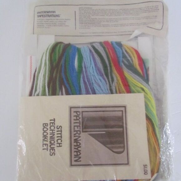 Vintage Needlepoint Kit Animals Hot Air Balloon Paternayan Embroidery Tapestry - Picture 10 of 10